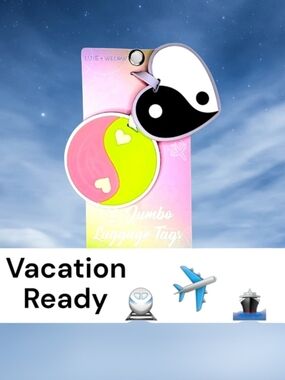 Luxe Willow Luggage Tags YIN AND YANG 2X Larger Than Regular
